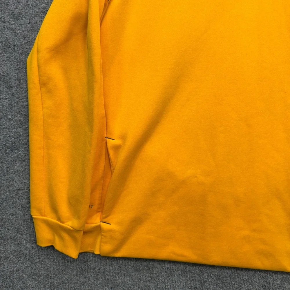 Nike Hoodie Mens XL Yellow Long Sleeve Fleece Pullover Athletic Running